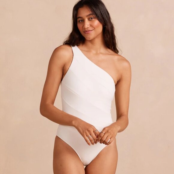 NWT Summersalt The Sidestroke One-Piece Size 6 in White Sand - Picture 1 of 5